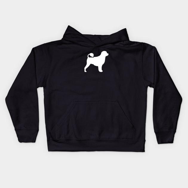 Portuguese Water Dog Silhouette Kids Hoodie by Coffee Squirrel